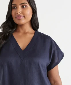 Sussan Tops|T-Shirts>V Neck Panel Detail Top