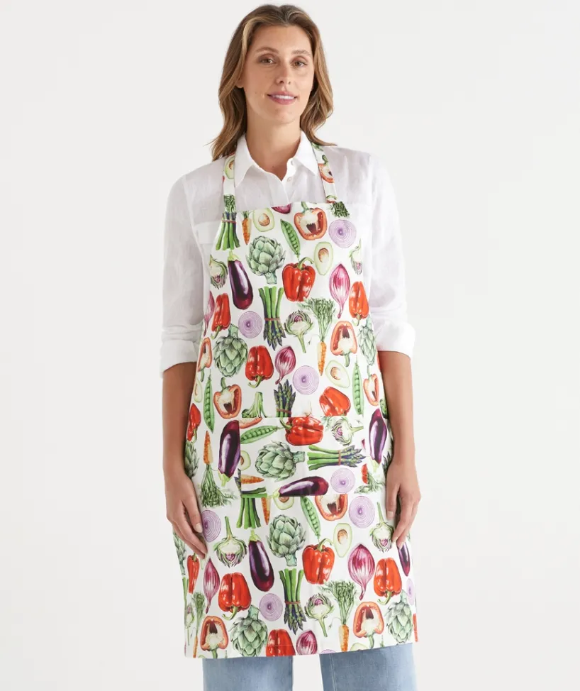 Sussan Gift & Wellbeing>Vegetable Print Apron GREEN