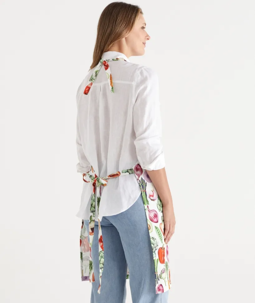 Sussan Gift & Wellbeing>Vegetable Print Apron GREEN