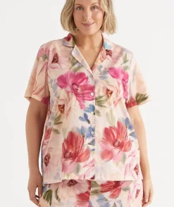Sussan Pyjama Sets>Vintage Floral Pyjama Set - PINK