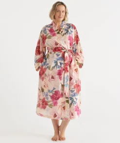 Sussan Dressing Gowns>Vintage Floral Robe - PINK