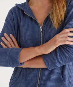 Sussan Loungewear|Jumpers>Waffle Zip Through Lounge Hooded Top