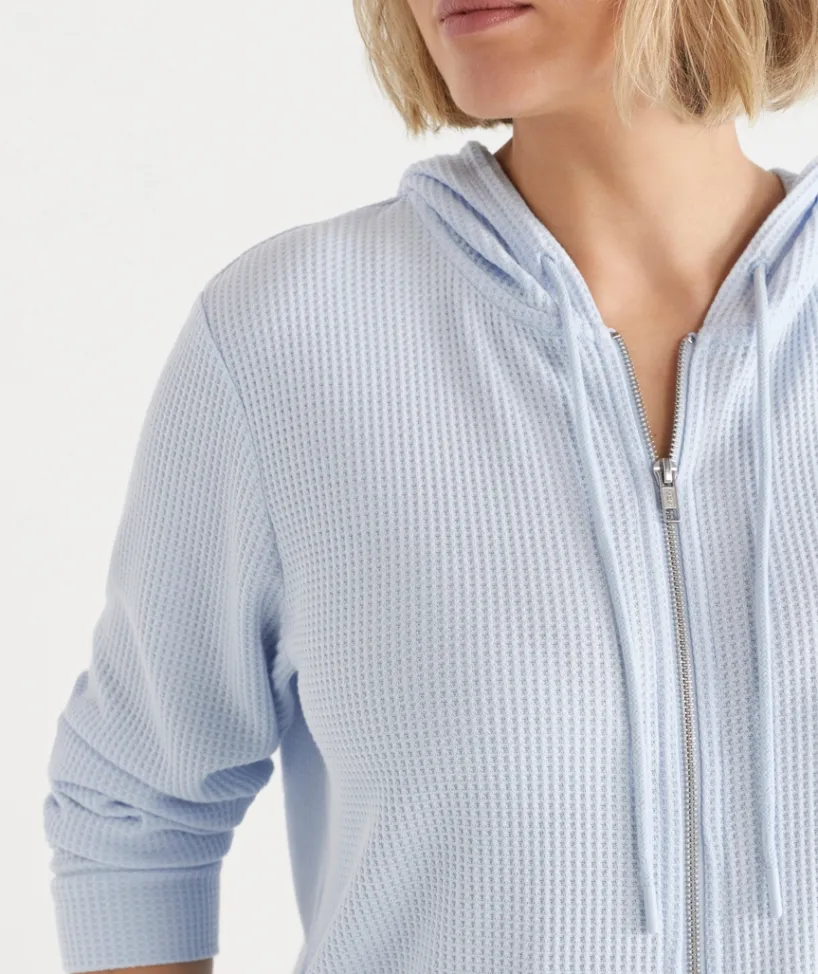 Sussan Loungewear|Jumpers>Waffle Zip Through Lounge Hooded Top