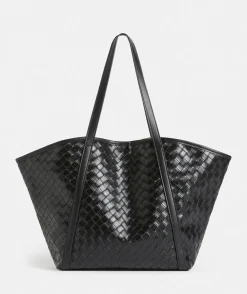 Sussan Bags>Weave Tote Bag BLACK