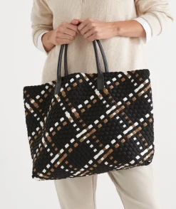 Sussan Bags>Weave Tote Bag - BLACK
