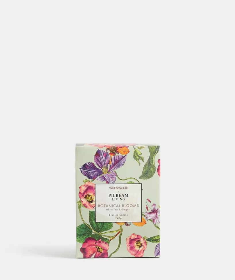 Sussan Gift & Wellbeing>White Tea And Ginger Scented Candle SAGE GREEN