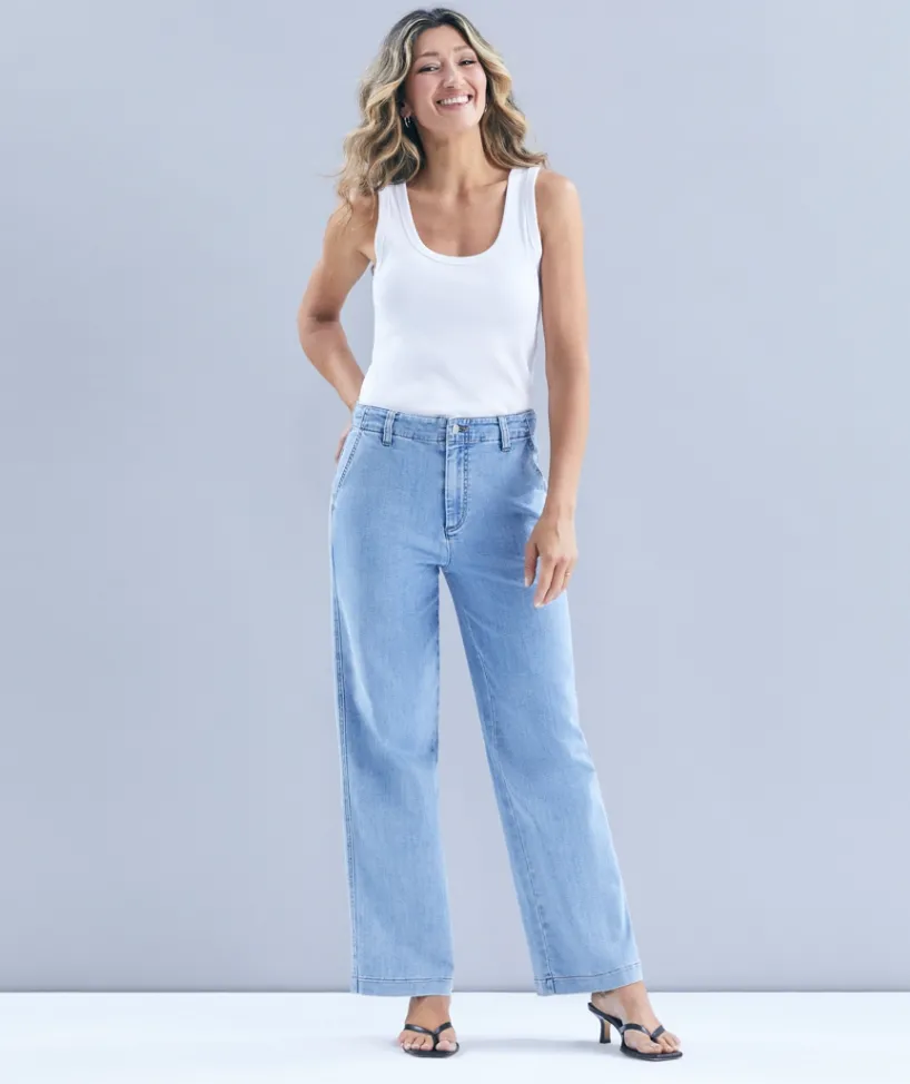 Sussan Pants|Denim>Wide Leg Jean - LIGHT WASH