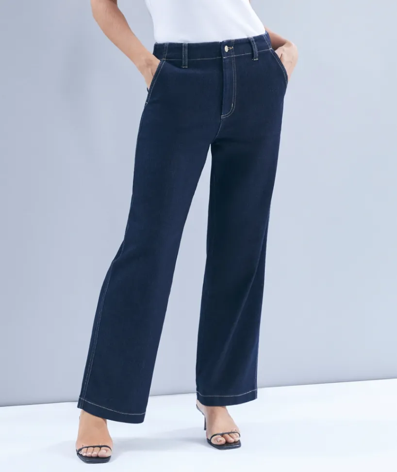 Sussan Denim|Pants>Wide Leg Jean - RINSE WASH
