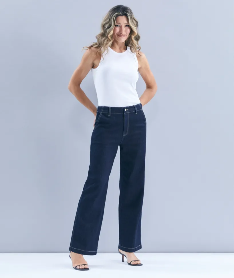 Sussan Denim|Pants>Wide Leg Jean - RINSE WASH