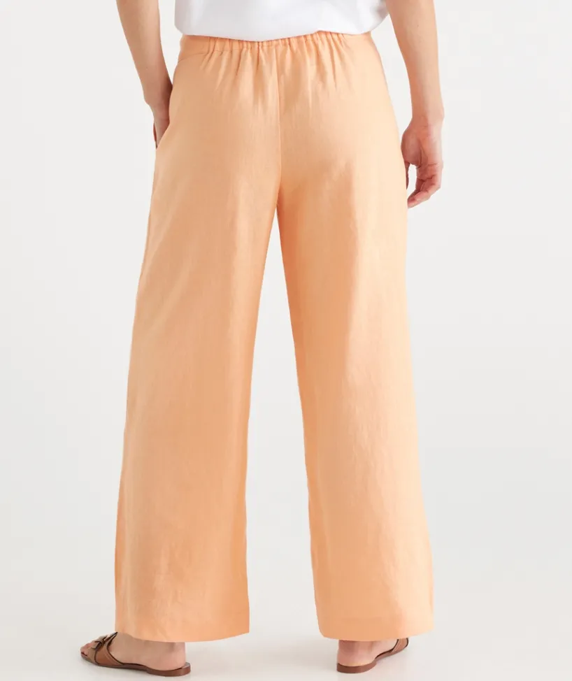 Sussan Matching Sets|Pants>Wide Leg Tailored Linen Pant