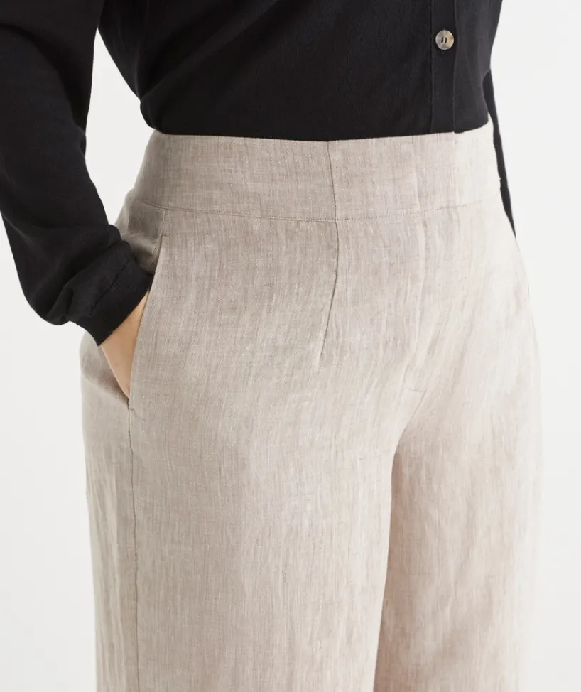 Sussan Matching Sets|Pants>Wide Leg Tailored Linen Pant