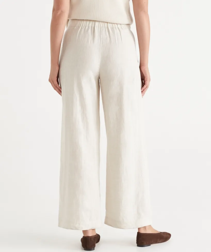 Sussan Matching Sets|Pants>Wide Leg Tailored Linen Pant