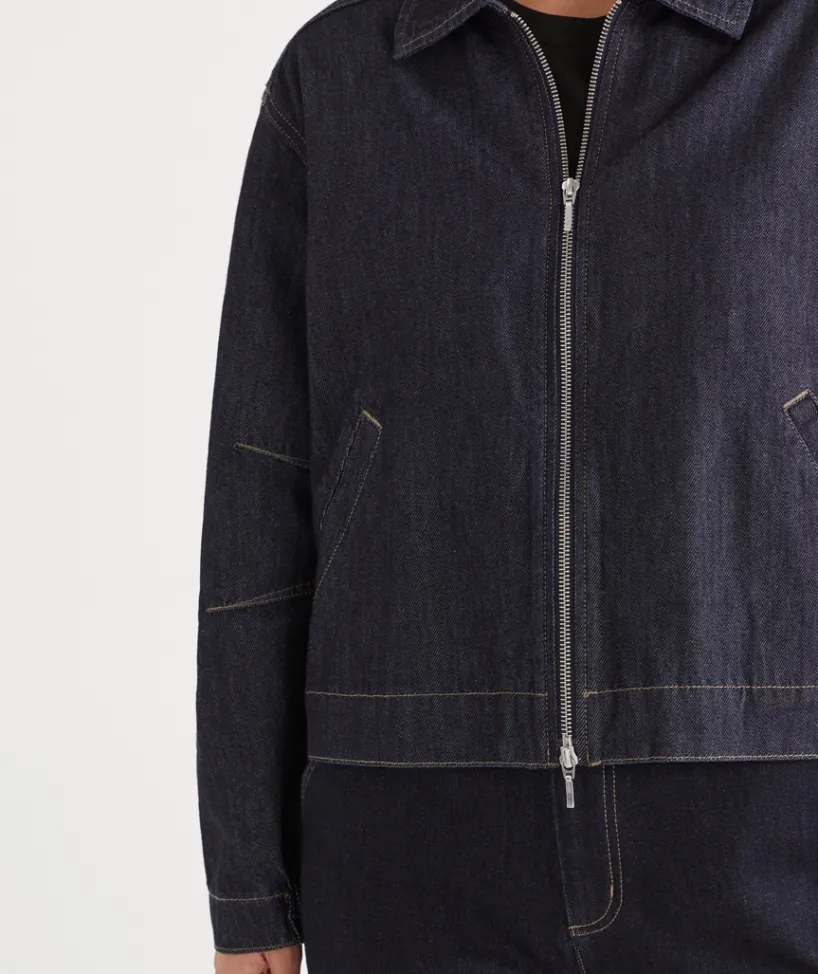 Sussan Denim|Jackets & Coats>Zip Through Denim Jacket RINSE WASH